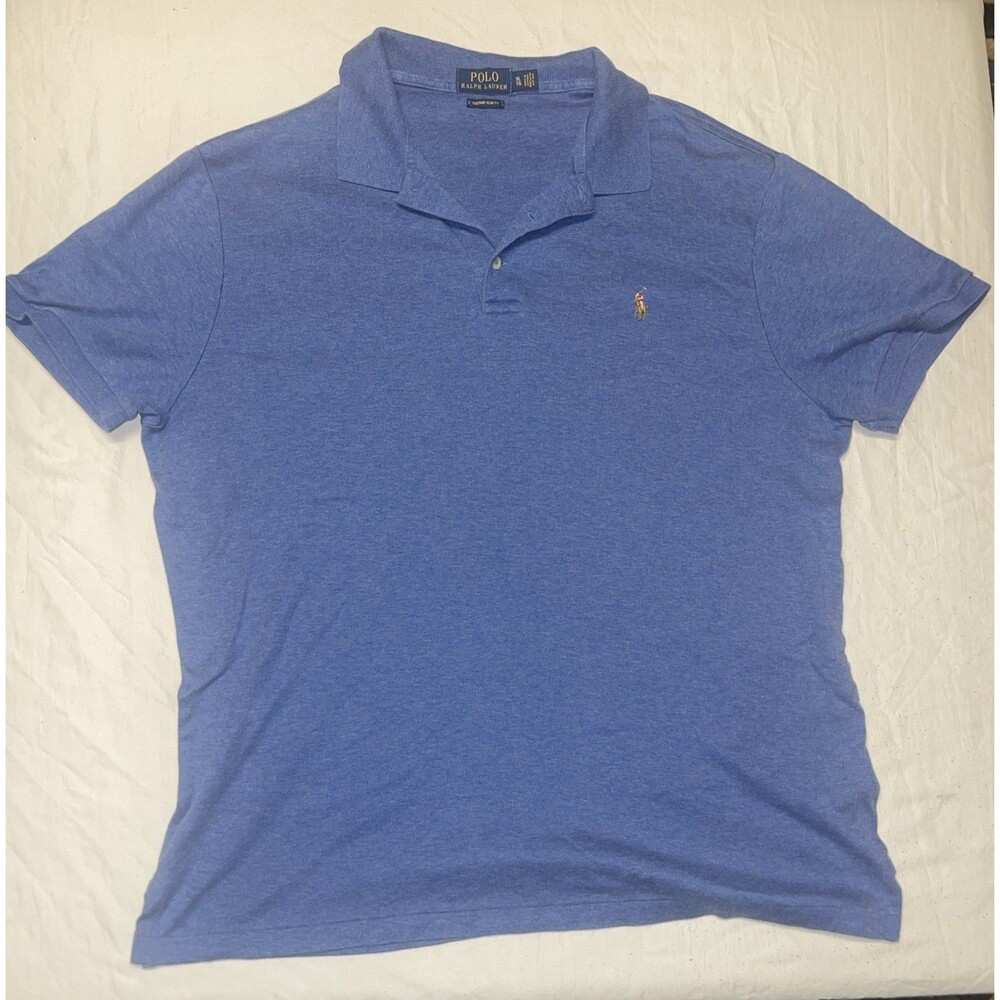 Vintage Polo Ralph Lauren Mens Custom Slim Fit Polo Shirt XL TG